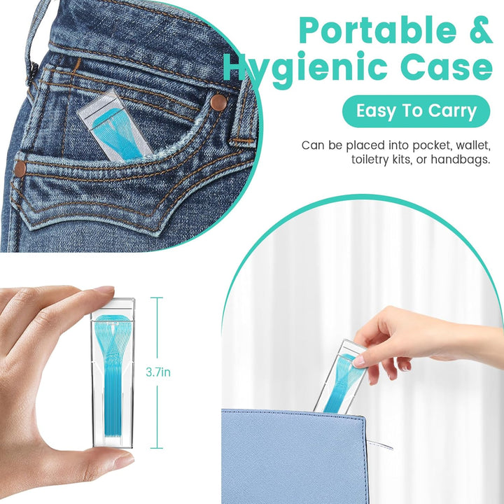 Floss Threaders, 400 Count Threaders for Flossing, Dental Floss Threader for Braces, Bridges, Implants, Permanent Retainer (Pack of 4)