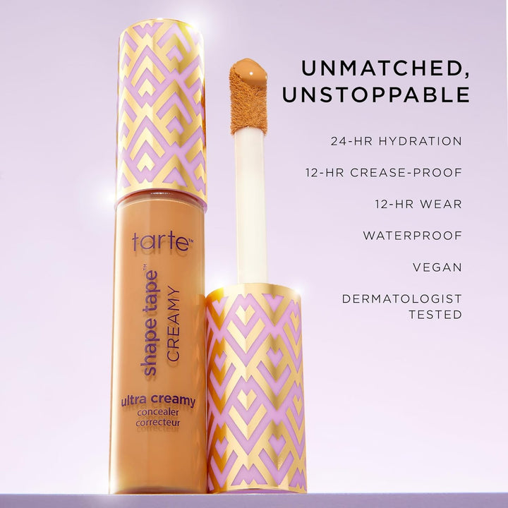 Tarte Shape Tape Creamy Concealer – Full-Coverage, Hydrating, Natural Matte Finish Formula for under Eye, Dark Circles, Fine Lines, Redness, Dermatologist-Tested, Vegan, Cruelty-Free