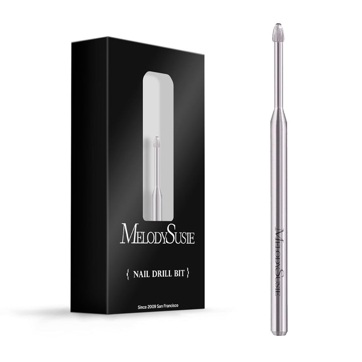 Cuticle Clean Nail Drill Bit 3/32'', Professional Safety Carbide under Nail Cleaner Nail Bit for Cuticle Dead Skin Nail Prepare, Two Way Rotate, Manicure Nail Salon Supply(Silver, Fine)