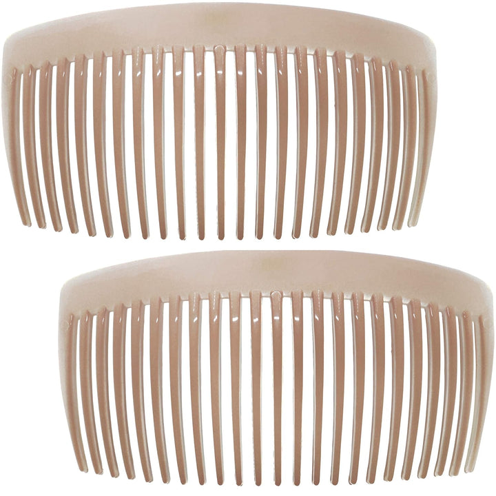 Paris AD66/2 French Side Comb Large Curved Tortoiseshell Hair Combs for Women Fine Hair, 4 Inch Strong Hold Comb for Women Bun Chignon Up-Do Styling Girls Hairstyle Accessories, Made in France