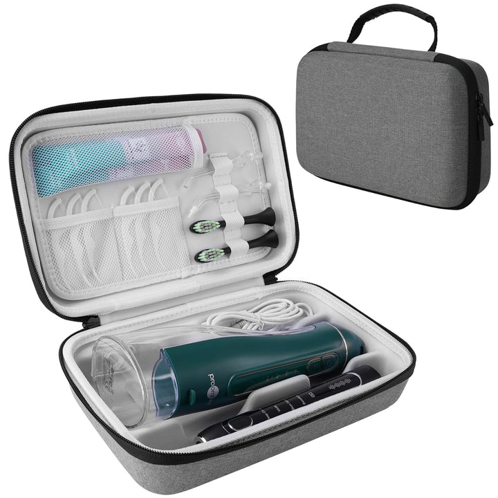 Water Flosser Travel Case, Portable Oral Irrigator Organizer, Sturdy Carrying Storage Holder for Flosser, Electric Toothbrush, Toothpaste and Irrigator Accessories (Case Only) - Pink