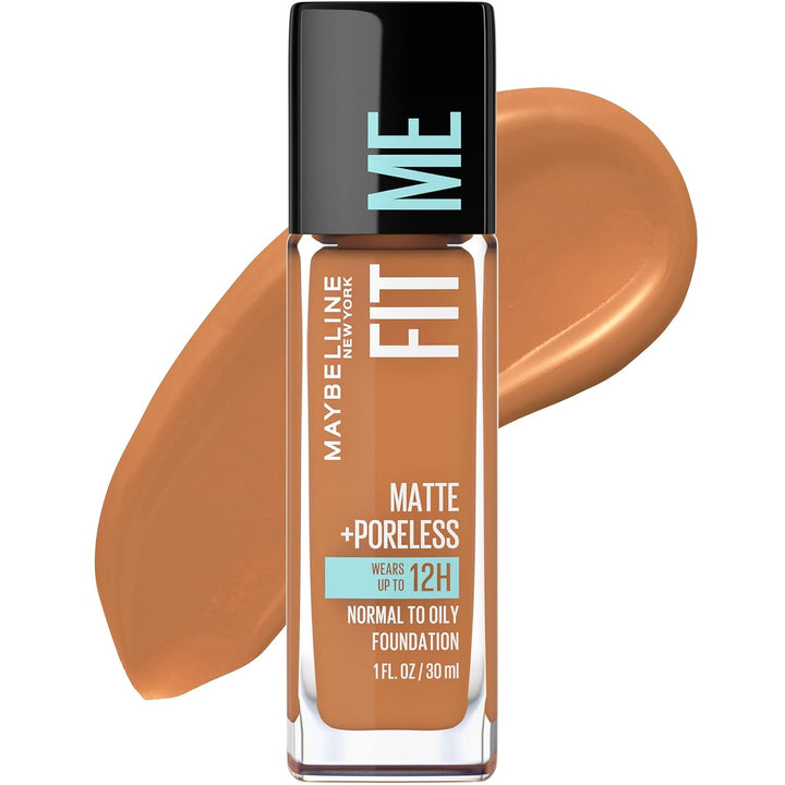 Fit Me Matte + Poreless Liquid Oil-Free Foundation Makeup, Classic Ivory, 1 Count (Packaging May Vary)