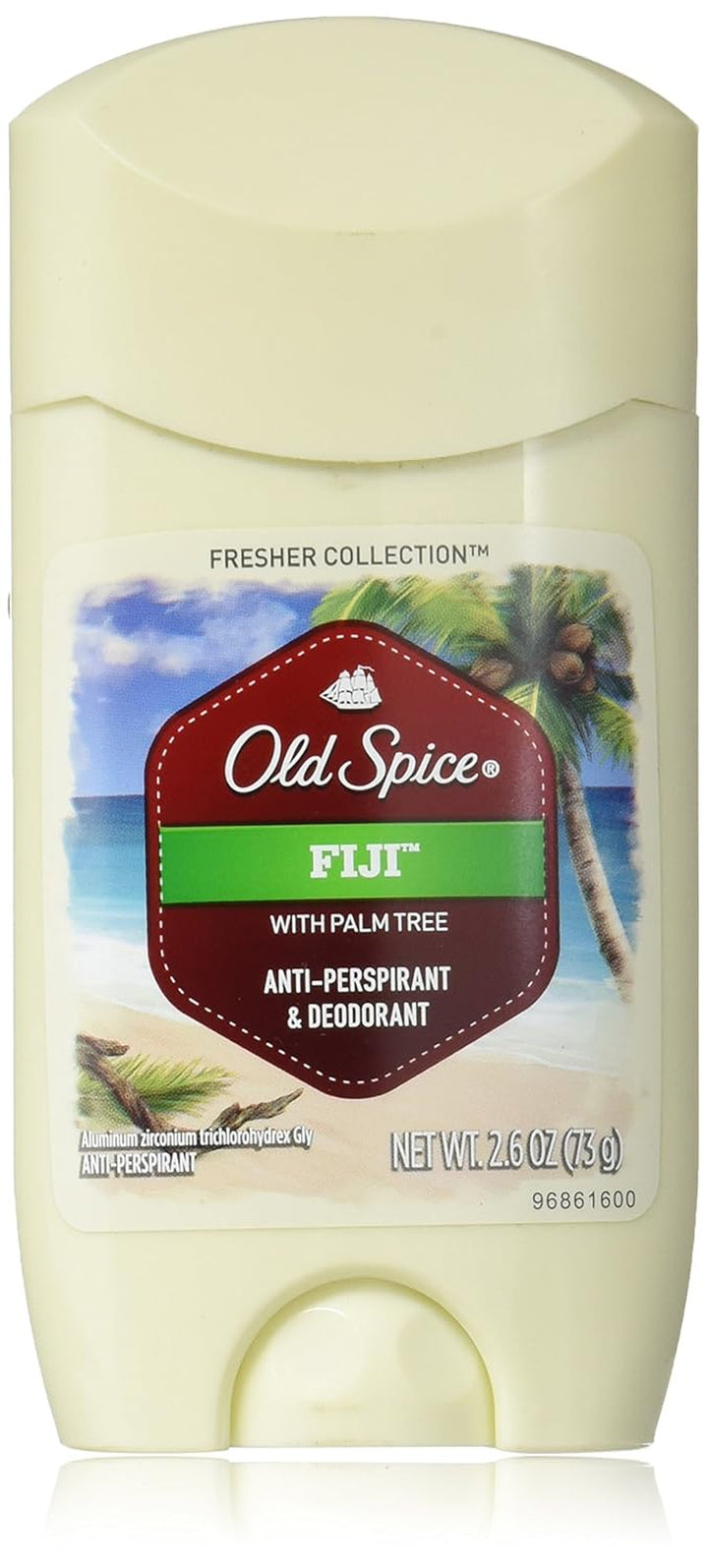 Dry Feel Antiperspirant Deodorant for Men, 24/7 Freshness, 24/7 Sweat & Odor Protection, Gentle on Skin with Skin Conditioners, Fiji with Palm Tree + Coconut Scent, 2.6 Oz (Pack of 2)