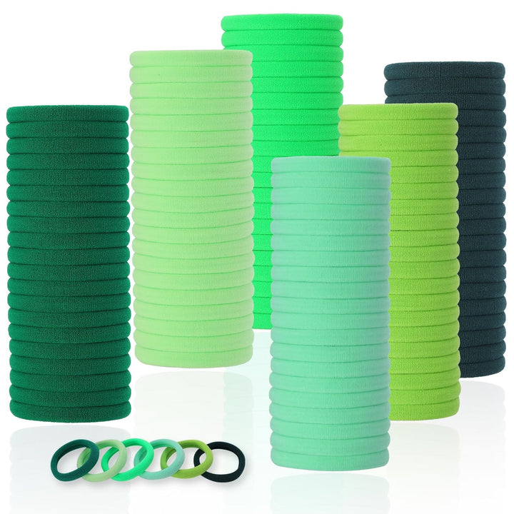 120PCS Black Hair Ties for Thick Hair – Seamless No Damage Elastic Ponytail Holders, Black Hair Band,Bulk Nylon Hair Elastics for Women