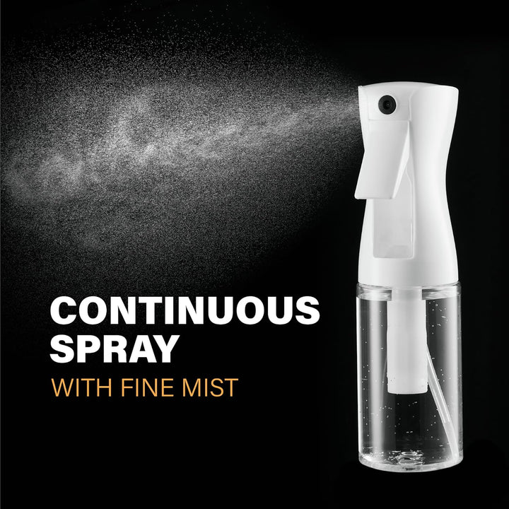 2 Pack Continuous Spray Bottles - Ultra Fine Mist Sprayer | Water Spray Bottle for Hair Mister Spray Bottle | Hair Spray Bottles for Hairstyling, Cleaning, Salons - 2Pk 6.8 OZ / 200 ML