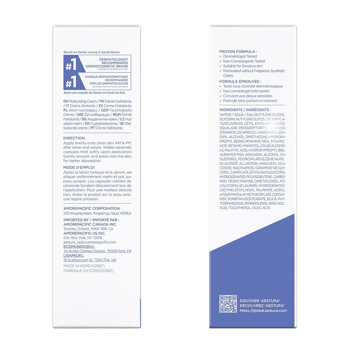 ATOBARRIER365 Cream with Ceramides, Korean Face Moisturizer for Barrier Repair | 120H Lasting Hydration, Ceramide Capsules, Dry & Sensitive Skin, Non-Comedogenic, 80 Ml / 2.70 Fl.Oz.