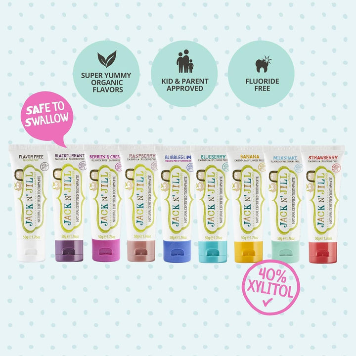 Natural Toothpaste for Baby and Infants - Fluoride Free Training Toothpaste, 40% Xylitol, Bpa-Free - Flavor Free, 1.76 Oz (Pack of 1)