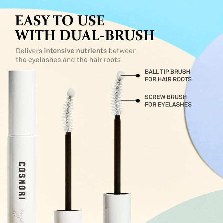 Long Active Eyelash Serum - n Eyelash Boost Serum - Eyebrow Growth Enhancer for Longer and Thicker - Vegan Prostaglandin Free & Non Irritating - Peptides, Hyaluronic Acid, 0.3 Fl.Oz.