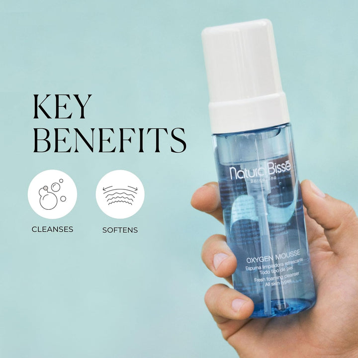 Natura Bissé Oxygen Mousse, Fresh Foaming Cleanser, Cleanses, Mattifies & Unclogs Pores, for All Skin Types, 5.3 Oz