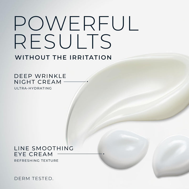 Retinol Correxion Value Set Duo, Deep Wrinkle Anti-Aging Night Face Cream + under Eye Cream for Dark Circles & Puffiness - Retinol Eye Care