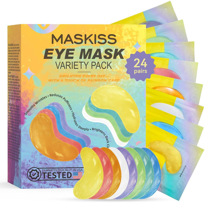 24K Gold under Eye Patches (25 Pairs), Eye Mask, Collagen Skin Care Products, Eye Patches for Puffy Eyes, Eye Masks for Dark Circles and Puffiness