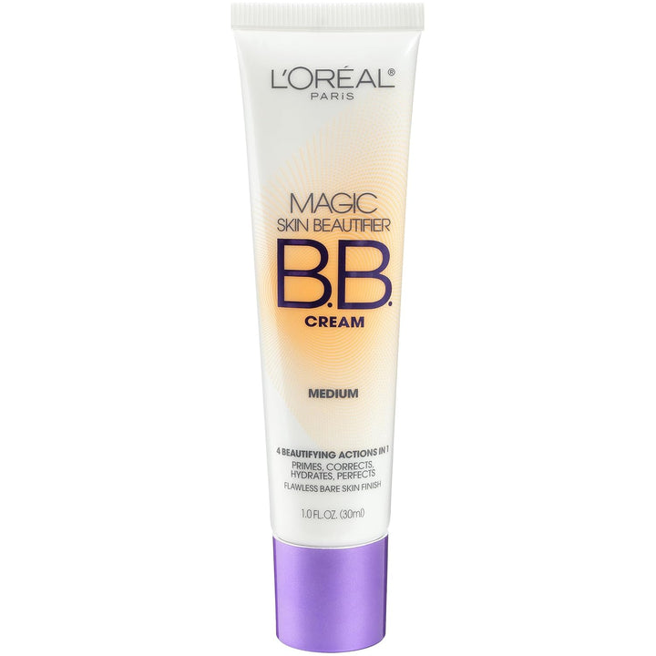 L'Oréal Paris Makeup Magic Skin Beautifier BB Cream Tinted Moisturizer, Anti-Redness, 1 Fl Oz, 1 Count