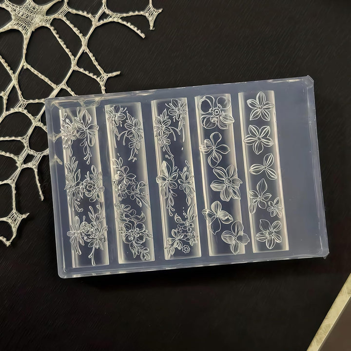 3D Flowers Nail Mold Silicone Nail Tools Spring Flower Nail Charms Resin Molds Nail Art for Accessories Nail Supplies