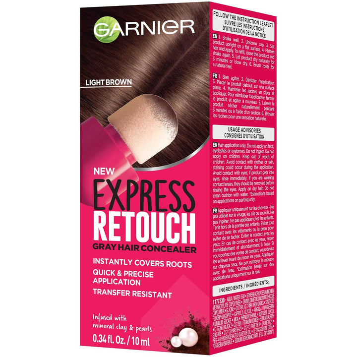 Hair Color Express Retouch Gray Hair Concealer, Instant Gray Coverage, Brown, 1 Count