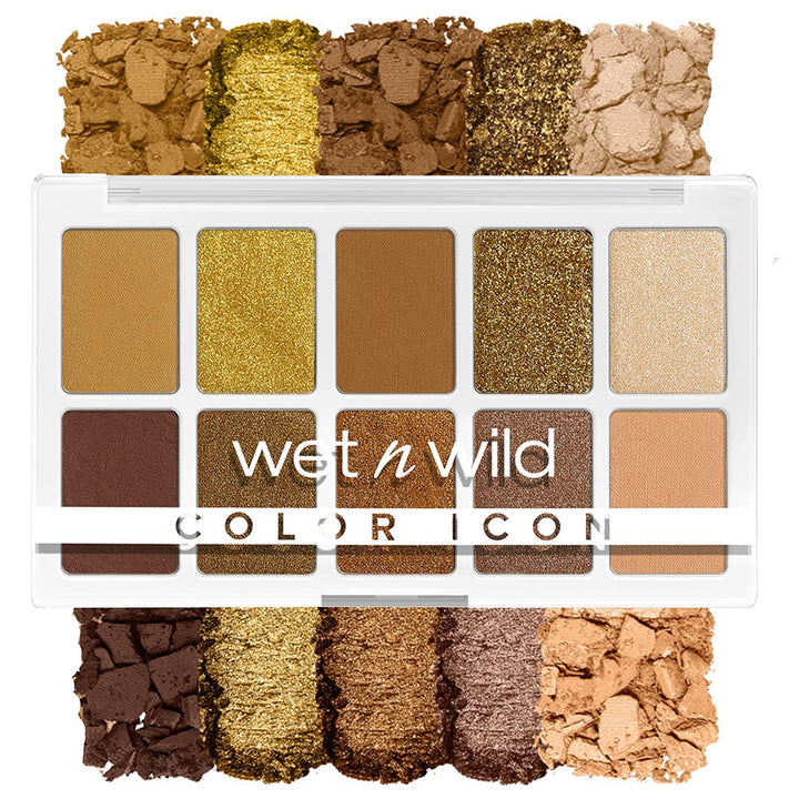 Color Icon Eyeshadow Makeup 5 Pan Palette, Matte, Shimmer, Metallic, Long Wearing, Rich Buttery Pigment, Cruelty Free - Walking on Eggshells