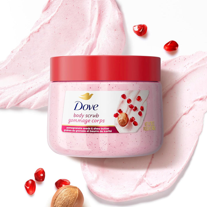 Pomegranate & Shea Butter Body Scrub Exfoliates and Deeply Nourishes for Smooth, Radiant Skin 15 Oz