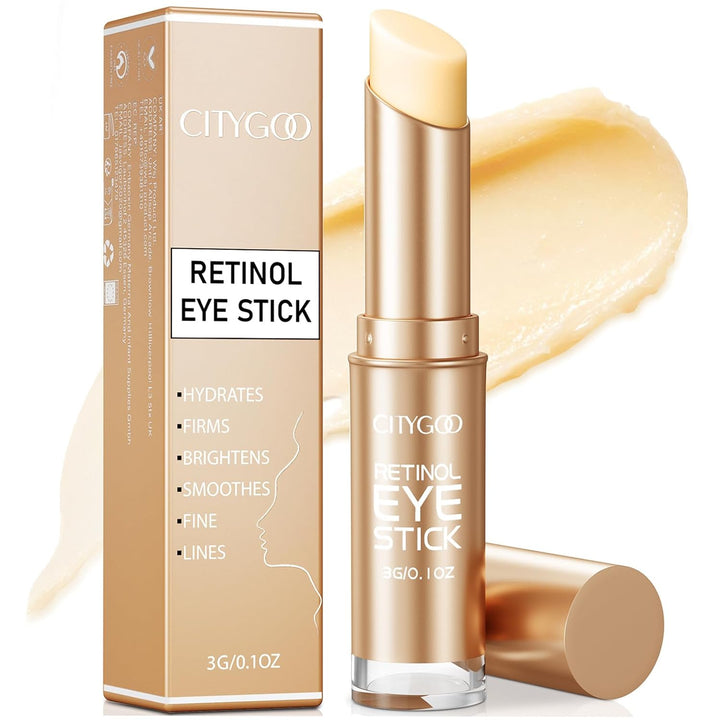 Retinol Eye Stick with Collagen, Hyaluronic Acid for Dark Circle, under Eye Cream anti Aging, for Puffiness and Bags Reduces Fine Lines (Retinol Eye Stick, 1Pcs)