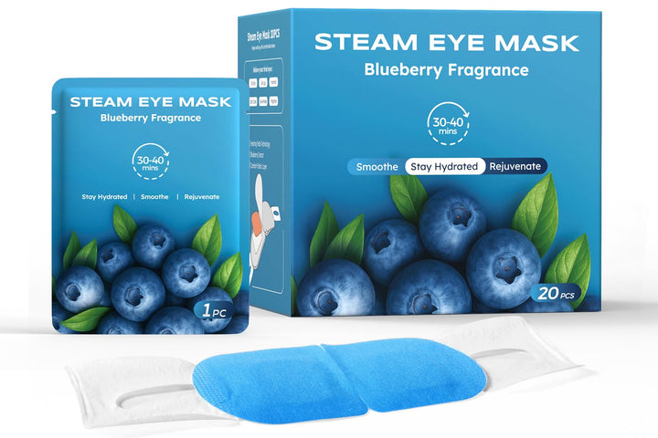 16 Packs Steam Eye Masks for Dry Eyes, Self Heating Warm Compress for Eyes Fatigue & Puffiness Relief, Disposable Heated Eye Mask Travel Essentials, Spa Relaxation Set for Women Christmas, Unscented