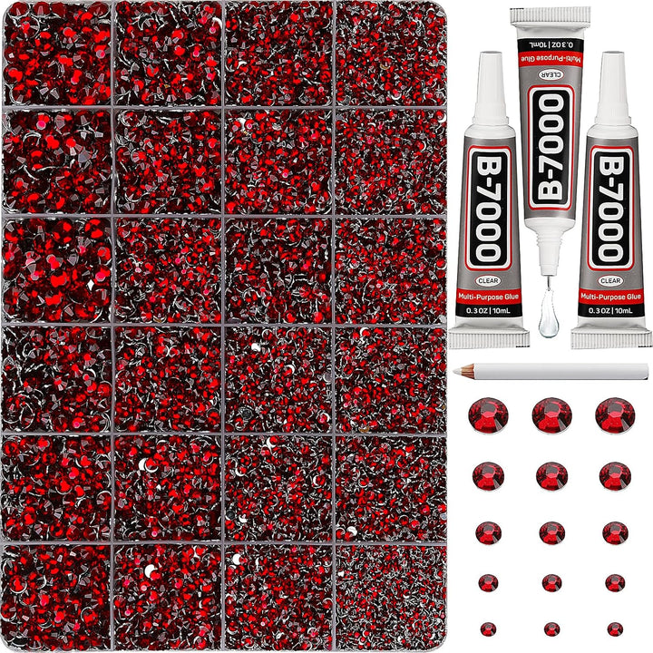 30000Pcs Resin Jelly Rhinestones for Crafting Bedazzling, Multicolor 3Mm Flatback Gems for Crafts Clothing Clothes Tumblers Shoes Nails, Flat Back Mixed Color Bulk Bedazzler Kit Jewels with B7000 Glue