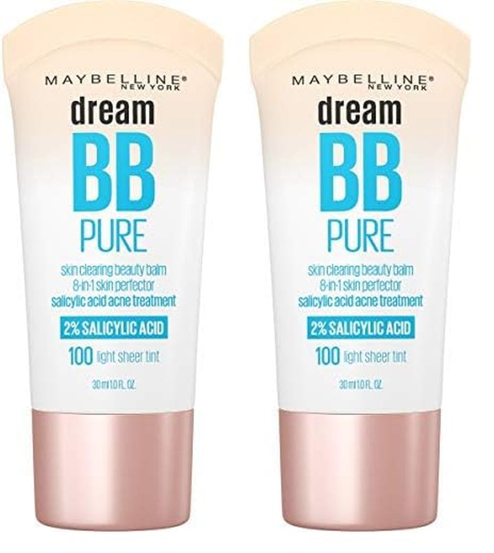 Dream Pure Skin Clearing BB Cream, 8-In-1 Skin Perfecting Beauty Balm with 2% Salicylic Acid, Sheer Tint Coverage, Oil-Free, Light/Medium, 1 Count