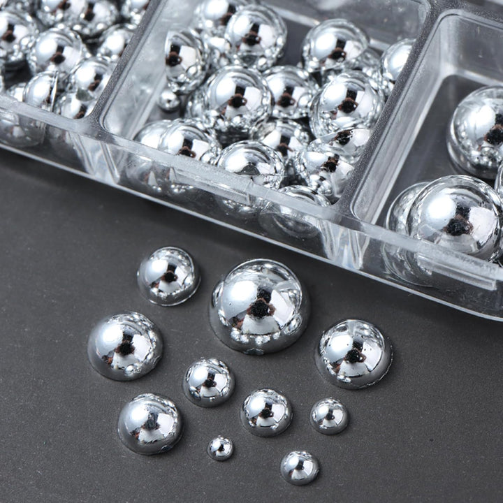 3D Mini Metal Punk Nail Art Studs Mixed Sizes Gold Black Cone Spikes Alloy Rivets Jewelry Steel Balls Jewels for Women Goth Manicure Charms Accessories DIY Crafts Decorations