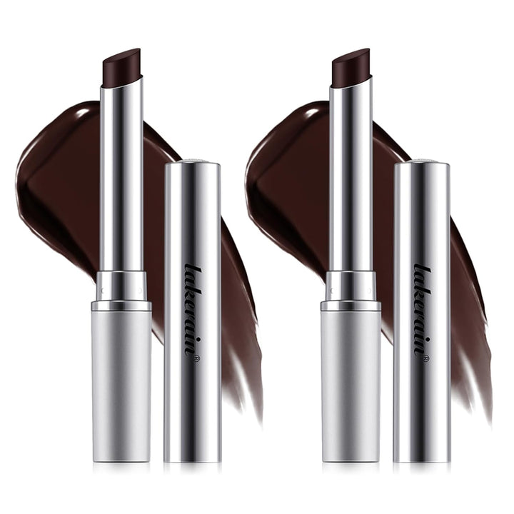 2PCS Honey Lipstick Tinted Lip Balm - Sheer Hydrating Lipstick for All Skin Tones - Moisturizing Lip Color, Nourishing Lip Balm with a Hint of Natural Black Cherry Tint (Black & Pink)