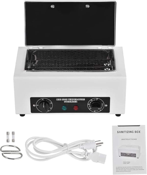 300W Heat Sterilizer NV-210 W/Timer Disinfection Box Manicure Pedicure SPA Salon Equipment for Sundry Beauty Hair Nail Metal Tools