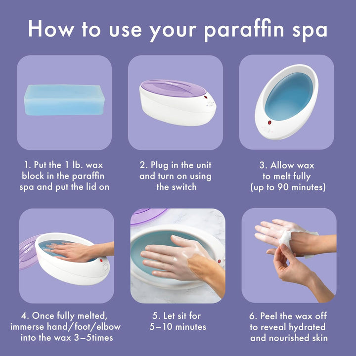 True Glow by  Paraffin Bath for Hands and Feet - Moisturizing Treatment with 1Lb. Wax - Purple