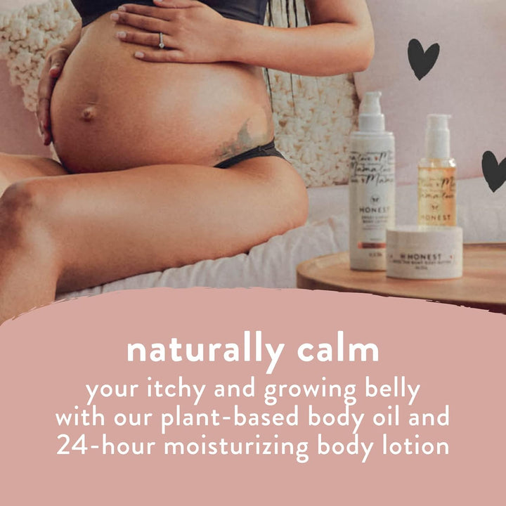 Honest Mama Body + Belly Bump Love Bundle | Moisturizing, Plant Based Oil + Stretch Mark Butter Cream