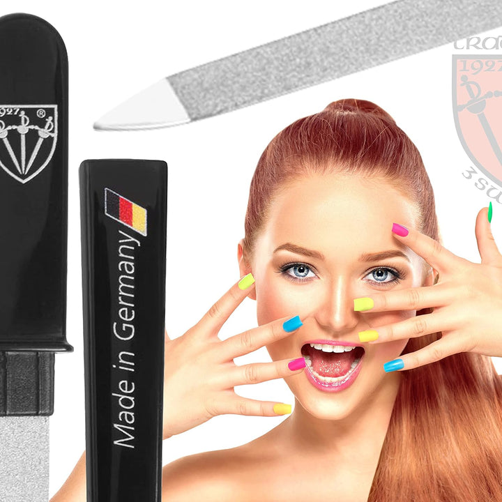 - Brand Quality Double Sided (Fine & Coarse) Sapphire Metal Pocket Nail File (1 Piece), Made in Solingen Germany