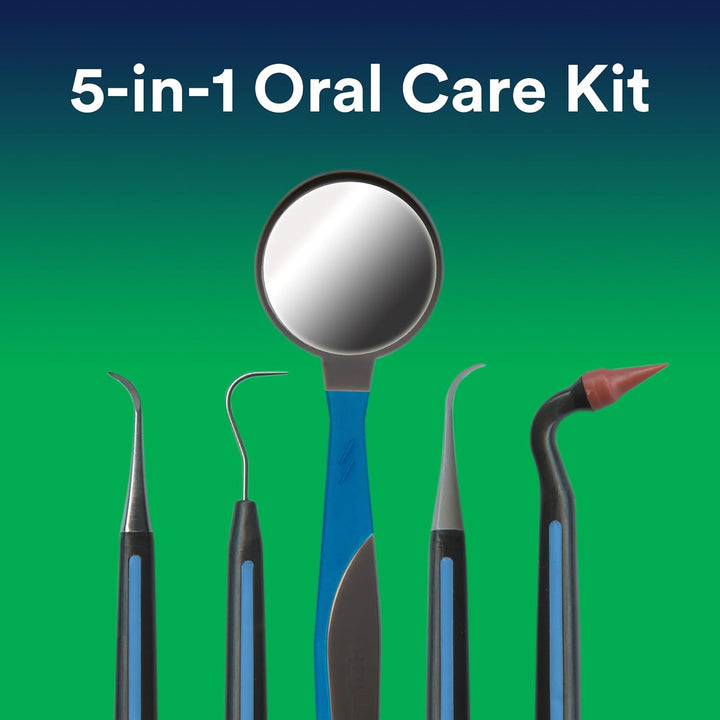 Professional Oral Care Kit, Complete Set of Dental Tools Including Mirror, Dental Pick, Scaler & Stimulator