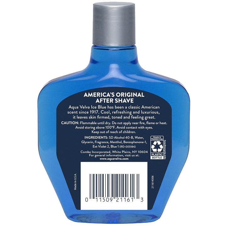 after Shave, Classic Ice Blue, Soothes, Cools, and Refreshes Skin, 7 Ounce