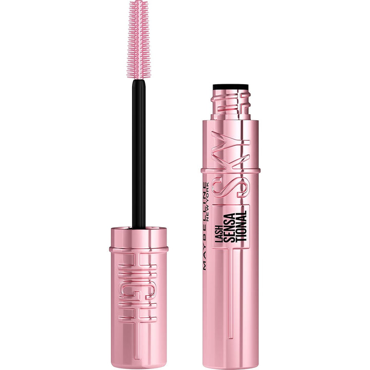 Lash Sensational Sky High Washable Mascara Makeup, Volumizing, Lengthening, Defining, Curling, Multiplying, Buildable Formula, Blackest Black, 1 Count