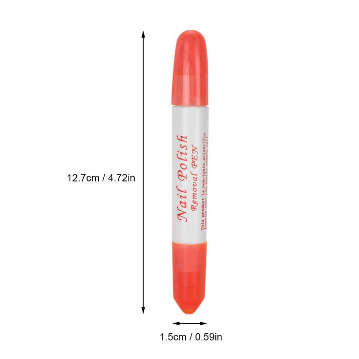 2Pcs Nail Erase Pen Removable Head Nails Polish Cleaning Plastic Manicure Corrector for Fingernail Home Salon Use (Green & Purple)