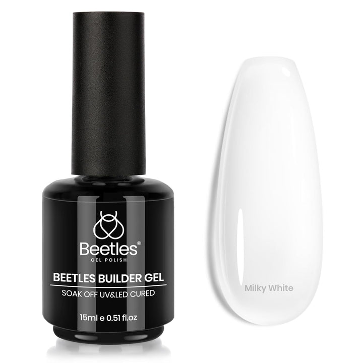 Beetles Builder Gel for Nails-Cover Nude Translucent 7 in 1 Nail Thickening Strengthening Building Apex for Beginner DIY Salon at Home,Natural Nude Builder Nail Gel, UV & LED Lamp Cured Needed