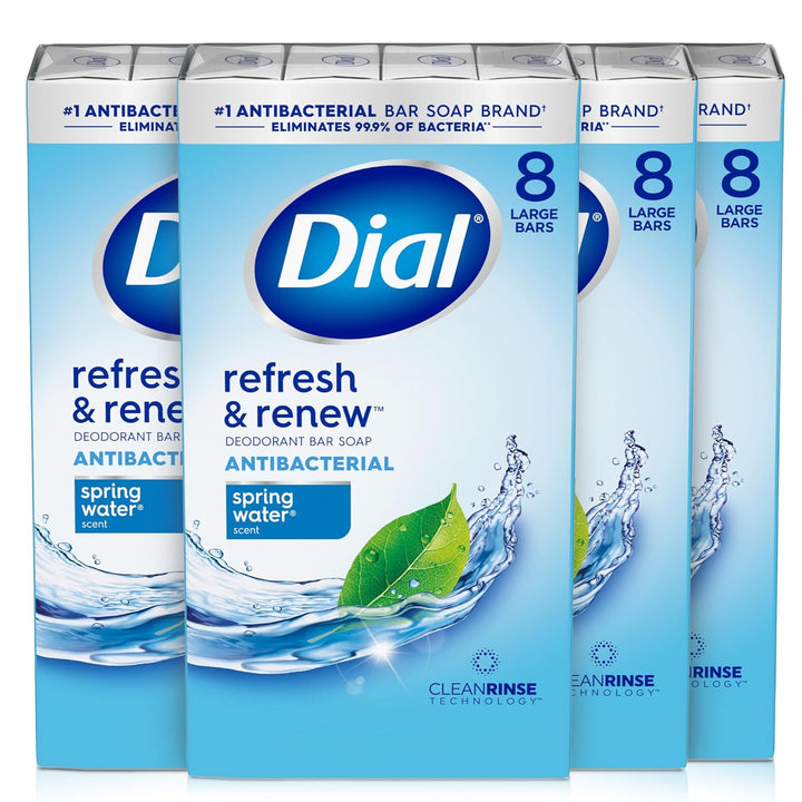 Antibacterial Deodorant Bar Soap, Advanced Clean Gold, 4 Oz, 32 Bars, round the Clock Odor Protection, Dermatologist Tested, with Clean Rinse Technology