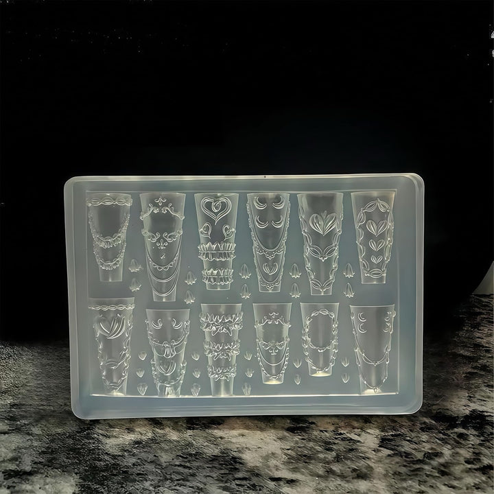 3D Cream Nail Mold Silicone Tools Lace Nails Charms Resin Molds Art for Accessories Supplies