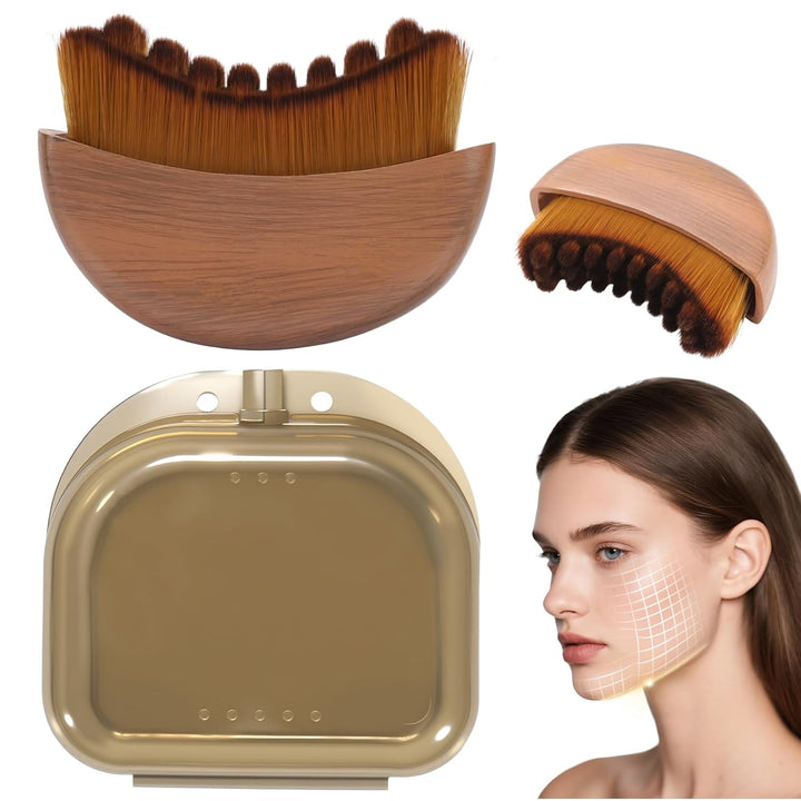 New Lymphatic Contour Face Brush, Dry Brushing Face Brush, Lymphatic Drainage Device for Face and Body, Chin & Jawline Sculpting, Ergonomically Designed to Fit the Skin Precisely and Relieve Fatigue