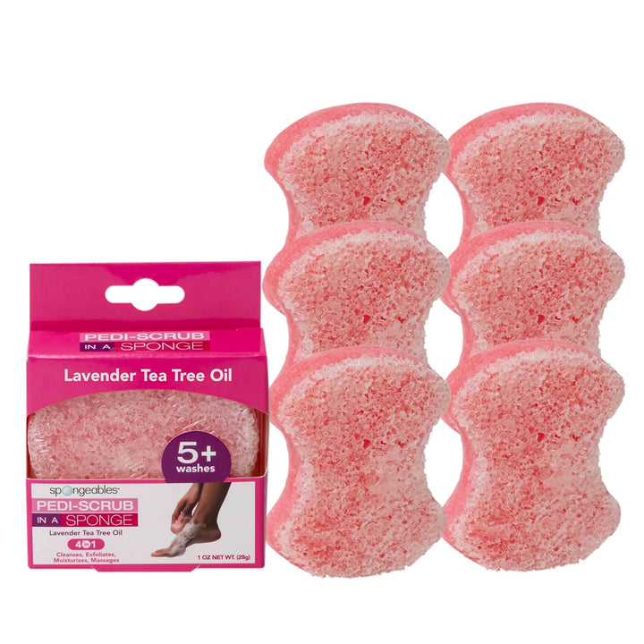 Spongables Pedi Scrub Foot Exfoliating 20+ Wash Sponge