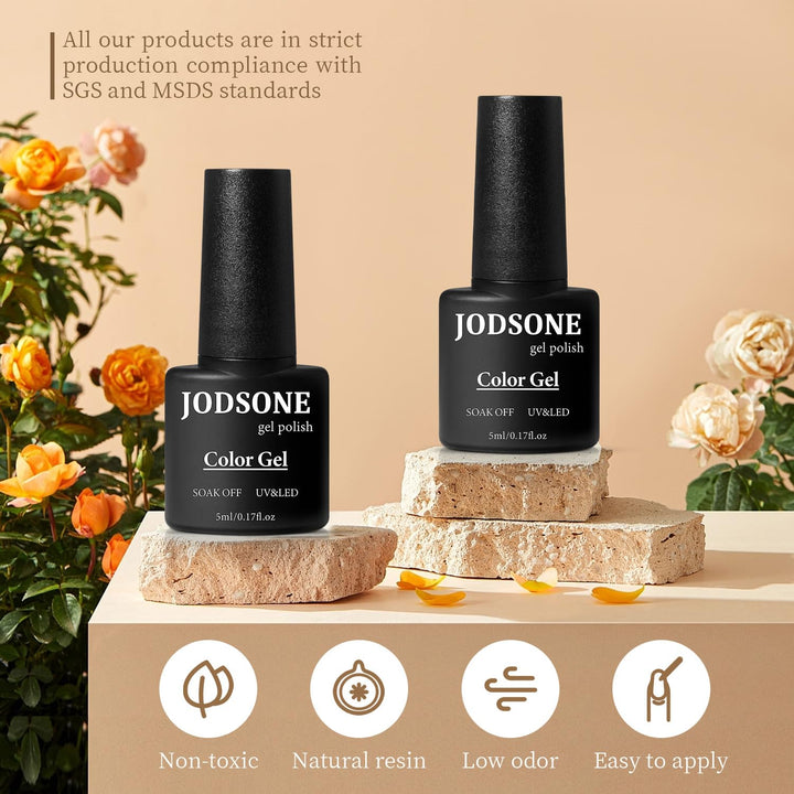 60 PCS Gel Nail Polish Set with 5 Bottles of Base and Glossy Matte Top Coat Soak off Gel Nail Set Suitable for All Seasons Gifts