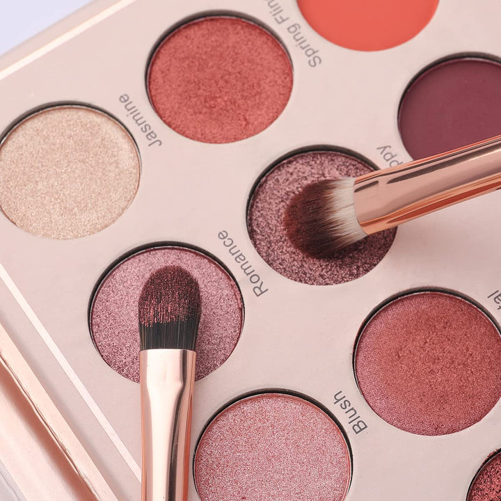 Eye Makeup Brush Set, 6 Pcs Professional Blending Eyeshadow Makeup Brushes for Concealer Eyebrows Eyeliner, Soft Hairs & Wood Handle