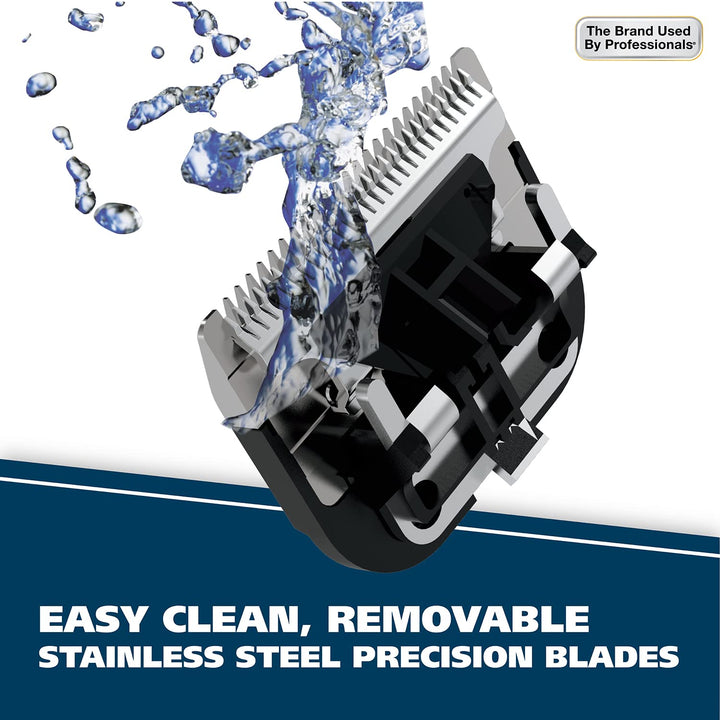 Clipper Rechargeable Cord/Cordless Haircutting & Trimming Kit for Heads, Longer Beards, & All Body Grooming - Model 79434