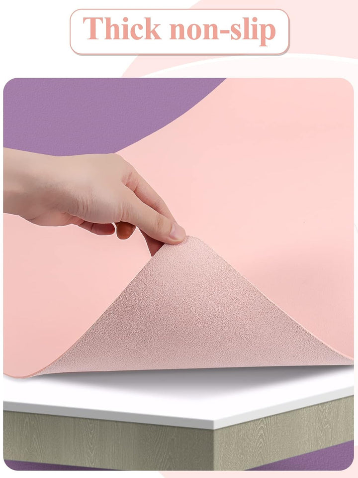 (MAT ONLY) Pink Nail Art Table Mat, Foldable Nail Art Hand Rest Pad for Nail Arm Rest Cushion, Soft Microfiber Leather Nail Mat, Manicure Pad Nail Table Pad Desk Mat for Nail Technician Salon Home