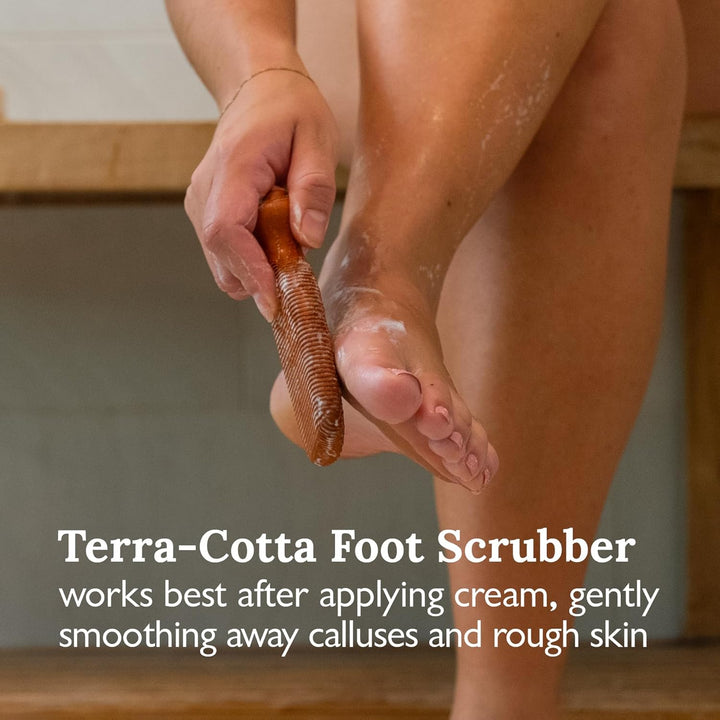 Foot Callus Remover Kit - 40% Urea Cream & Handmade Terra-Cotta Pumice Stone for Feet - Callus Remover for Feet with Shea Butter & Aloe Vera - Cracked Heel Treatment & Moisturizer