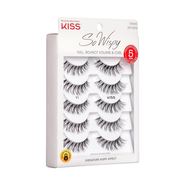 so Wispy, False Eyelashes, 'Style #11', 12Mm, Includes 5 Pairs of Lashes, Easy to Apply, Reusable Lash Clusters
