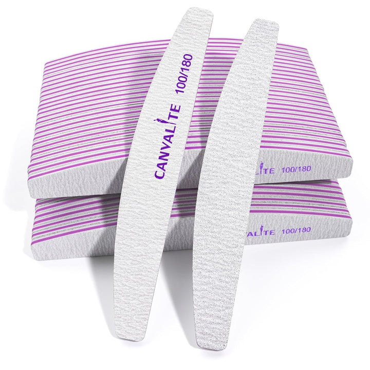 10 PCS Nail File Professional Nail Files Reusable Double Sided Emery Board(100/180 Grit) Nail Styling Tools for Home and Salon Use Christmas Gifts for Women