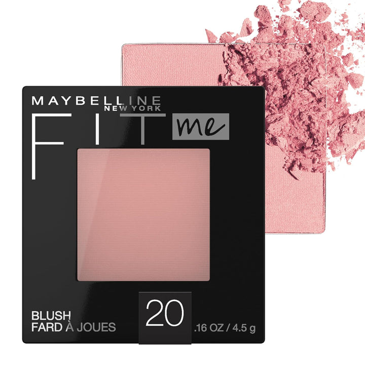 Fit Me Powder Blush, Lightweight, Smooth, Blendable, Long-Lasting All-Day Face Enhancing Makeup Color, Mauve, 1 Count