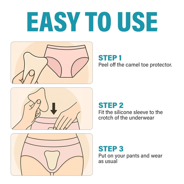 Camel Toe Concealer, 4PCS Reusable Camel Toe Underwear for Women, Waterproof, Soft, Washable Camel Toe Hider Suitable for Swimsuits, Leggings, Bikini &Tight Clothes