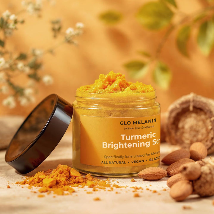 Turmeric Scrub for Dark Spots, Brightening Inner Thighs Bikini Area Underarms, Natural Exfoliating Face