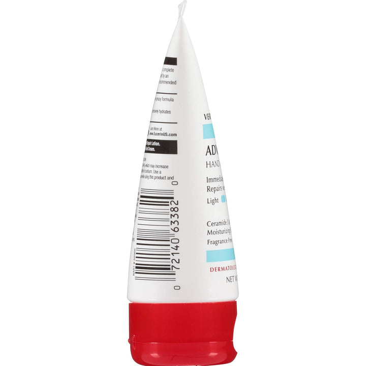 Advanced Repair Hand Cream, Immediately Soothes and Repairs Very Dry Skin, Fragrance Free, Non Greasy, Fast Absorbing, Travel Size Hand Lotion, 2.7 Oz Tube, Pack of 3